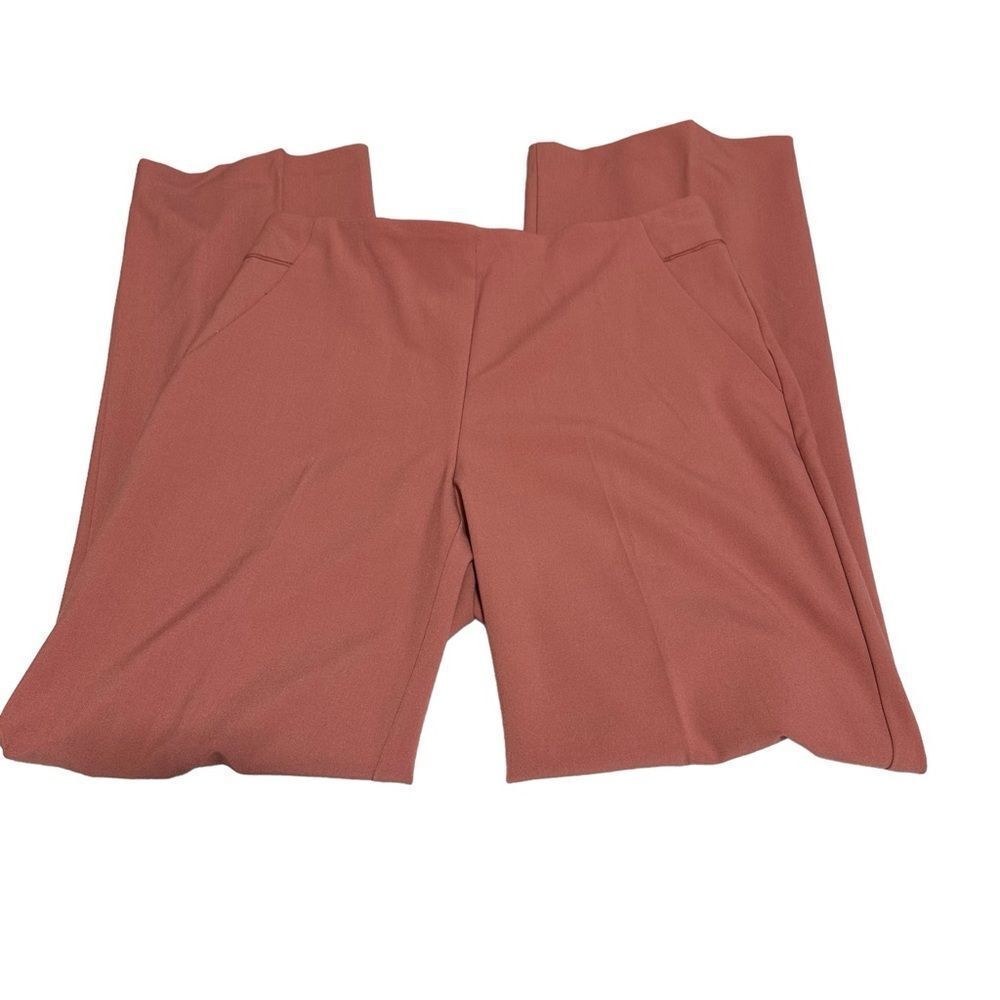 Roz & Ali Pink Pull on Straight Leg Pants Size 8